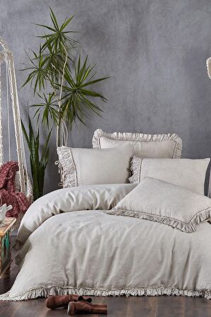 Eco Cotton Miranda Düz Pamuk Çift Kişilik Nevresim Takımı