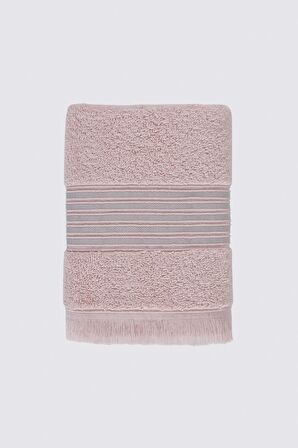 Green Black Aya 2'li El Yüz Havlusu Seti %100 Pamuk Jakarlı Pudra 50x80 Cm