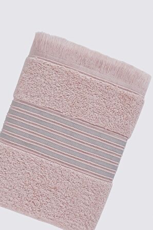 Green Black Aya 2'li El Yüz Havlusu Seti %100 Pamuk Jakarlı Pudra 50x80 Cm