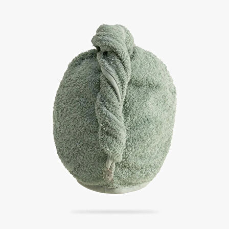 Green Black Saç Kurutma Havlusu %100 Pamuk Bukle Yeşil