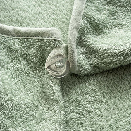 Green Black Saç Kurutma Havlusu %100 Pamuk Bukle Yeşil