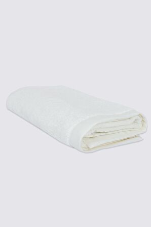 Ecocotton Basic Banyo Havlusu %100 Organik Pamuk Krem 80x150 Cm