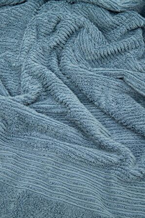  Arina Hamam  Seti %100 Pamuk Air Twist Mavi