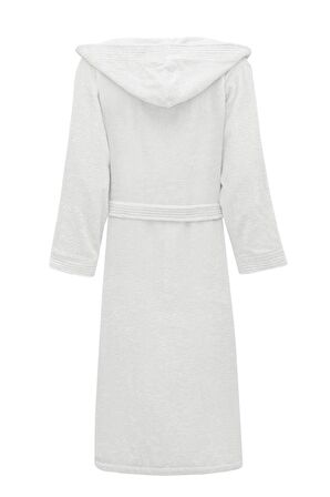 Ecocotton Ecosoft Yeni Erkek Bornoz %100 Organik Pamuk Armürlü Krem