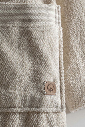 Ecocotton Raisa Organik Pamuk Bej "XX-Large" Erkek Bornoz 