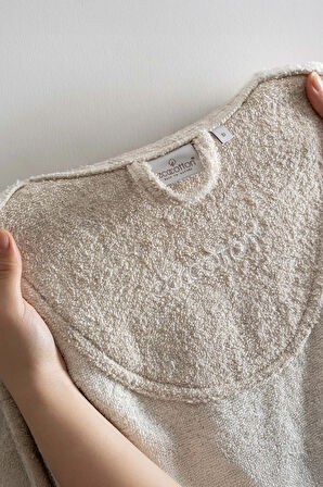 Ecocotton Ramina Organik Pamuk Bej "X-Large" Kadın Bornoz