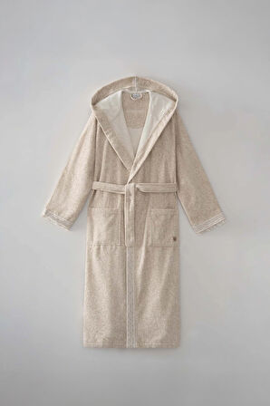 Ecocotton Ramina Organik Pamuk Bej "X-Large" Erkek Bornoz