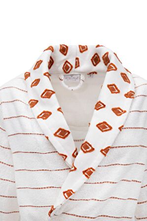 Ecocotton İmre Kadın Bornoz %100 Organik Pamuk Jakarlı Terra