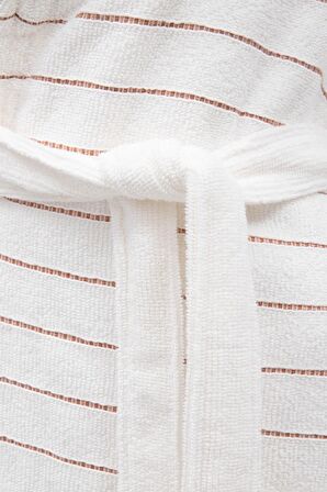 Ecocotton İmre Kadın Bornoz %100 Organik Pamuk Jakarlı Terra