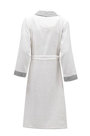 Ecocotton İzgi Erkek Bornoz %100 Organik Pamuk Jakarlı Syah