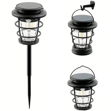 Powermaster HOP-8818 Sensörlü Taşınabilir Şarjlı + Solar Panelli 4 Çalışma Modlu Beyaz-Günışığı Işık Bahçe-Kamp Lambası