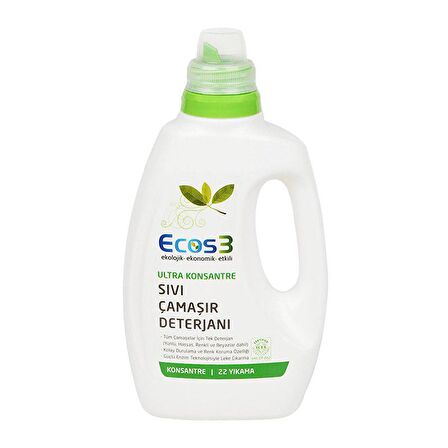 Ecos3 Renk Koruma & Leke Karşıtı Renkliler için Sıvı Deterjan 22 Yıkama 750 ml