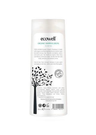 Ecowell Organik Şampuan - Yağlı Saçlar İçin 300 ml