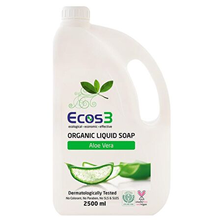 Ecos3 Organik Sıvı Sabun Aloe Vera 2500 ml