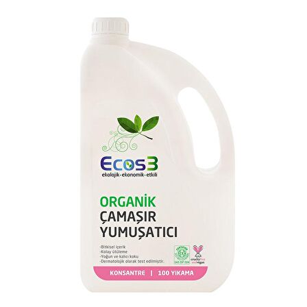 Ecos3 Sıvı Deterjan 100 Yıkama Yumuşatıcı 2.5 lt