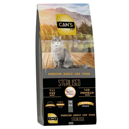 Cans Cat Steril Kısırlaştırılmış Yetişkin Kedi Maması 15 Kg