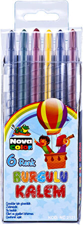 Nova Color Burgulu Boya Kalemi 6 lı - 2 paket