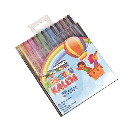 Nova Color Nc-2122 Çevirmeli Mum Boya 12 Renk