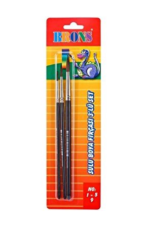 Brons Üçlü Sulu Boya Fırçası Seti Br-671