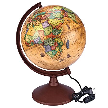 Brons Antik Küre Işıklı 26cm