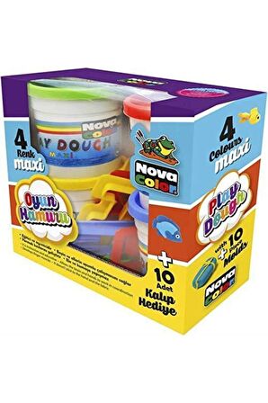 Nova Color Oyun Hamuru Maxi Oyuncaklı 130 GR 4 Renk NC-4155