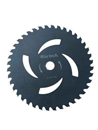 Bartec Tırpan Bıçağı Elmas Daire Testere  255 mm Siyah 40 Diş