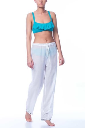 Y14 42010 ORGANIC PANTOLON   Beyaz