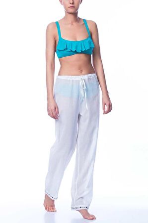 Y14 42010 ORGANIC PANTOLON   Beyaz