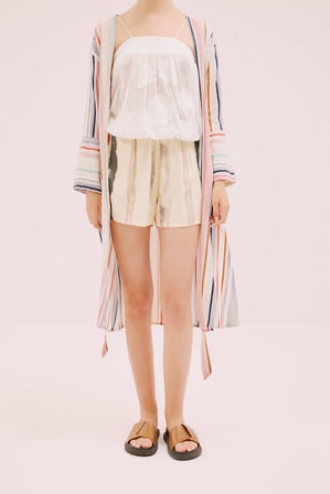 Kuşak Detaylı Kimono Multi