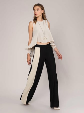 Kumaş Detaylı  Pantolon Standart Renk