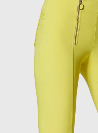 Geniş Paça Kadın Pantolon Küf Sarısı