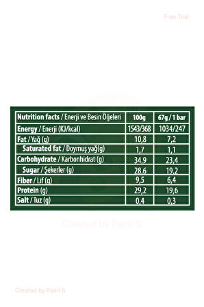 Peanut Xxl Protein Bar 67 gr 12 Adet