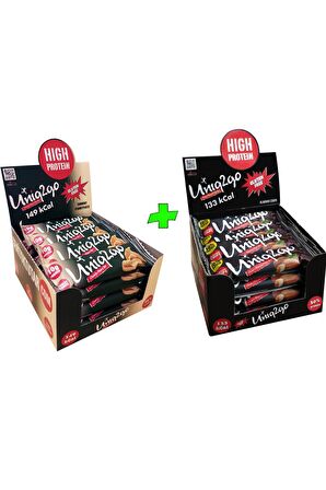 Crunchy Mıdı 40g Fıstıkezmeli Proteinlibar+ Power Mıdı 38g Bademl Proteinbar(32 Adet)