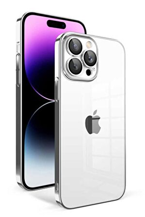 iPhone 14 Pro Max Kılıf Kamera Korumalı Renkli Çerçeveli Garaj Kapak