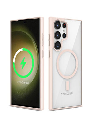 Galaxy S23 Ultra Kılıf Magsafe Wireless Şarj Özellikli Silikon Ege Kapak