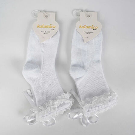 Ayçıl Aks. Kız Soket Çorap K22230 Beyaz