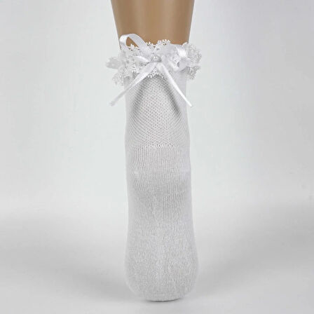 Ayçıl Aks. Kız Soket Çorap K22230 Beyaz