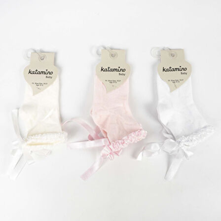 Katamino Oben Aks Kız Bebek Soket Çorap K48019 Asorti