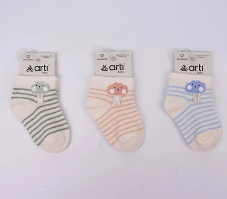 Katamino Taner Aksesuarlı Erkek Bebek Soket Çorap K46346 Asorti