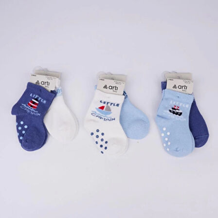 Filip 2'li Abs'li Erkek Bebek Soket Çorap K44143 Asorti