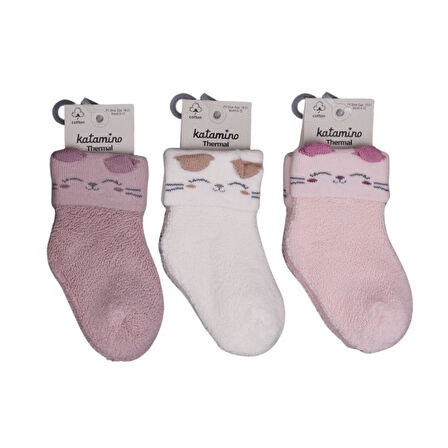 Katamino Mikaya Kız Bebek Havlu Soket Çorap K45913 Asorti