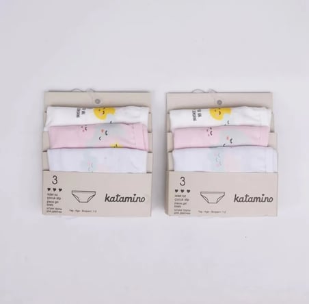 Katamino Beryu Kız 3Lü Slip K128627 Asorti