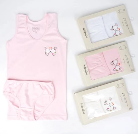Katamino Pearly Kız Geniş Askılı Slip Takım K128644 Karışık Renk