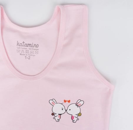 Katamino Pearly Kız Geniş Askılı Slip Takım K128644 Karışık Renk