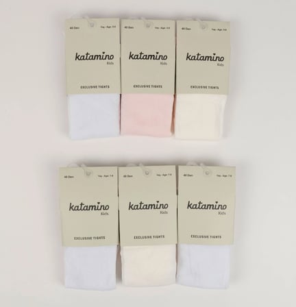 Katamino Sumire İnce Desenli Kız Külotlu Çorap K60237 Asorti