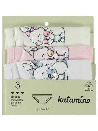 Artı Çorap Tavisan 3'lü Kız Slip Set - Standart