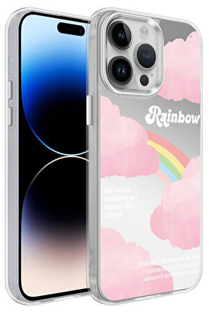 Apple iPhone 14 Pro Kılıf Airbagli Parlak Tasarımlı Desenli Mimbo Kapak