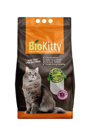 BioKitty Bebek Pudralı Tozsuz İnce Taneli Topaklanan Kedi Kumu 10 Lt