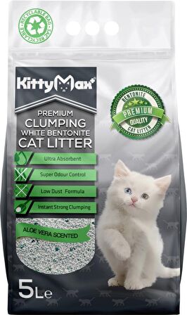 KittyMax Aloe Vera Kokulu Bentonit Kedi Kumu 5 Lt