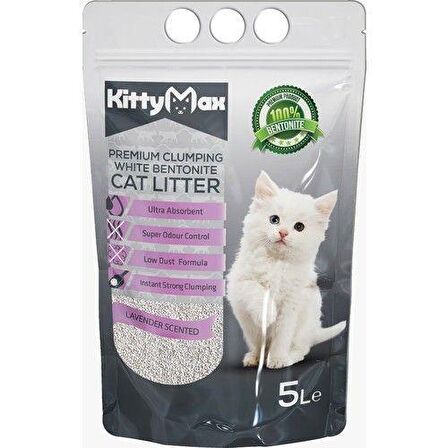 KittyMax Lavanta Kokulu Bentonit Kedi Kumu 5 Lt